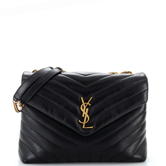 Saint Laurent Loulou Shoulder Bag Matelasse Chevron Leather Medium