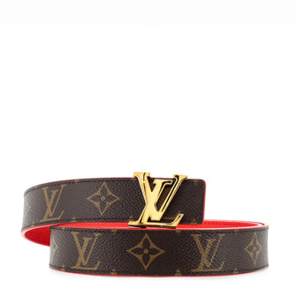Louis Vuitton LV Initiales Reversible Belt Monogram Canvas and Leather Thin