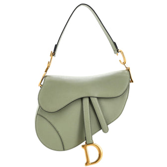 Christian Dior Saddle Handbag Leather Medium