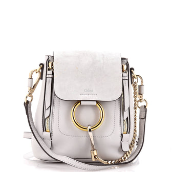 Chloe Faye Backpack Leather and Suede Mini