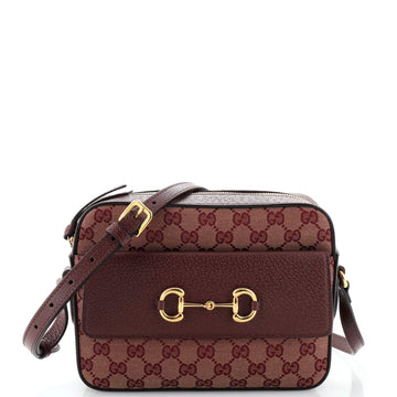 Gucci Horsebit 1955 Flap Pocket Camera Bag GG Coated Canvas Small