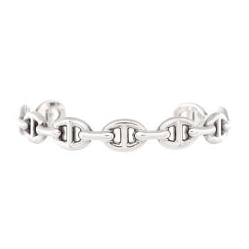 Hermes Chaine d'Ancre Enchainee Bracelet Sterling Silver Medium