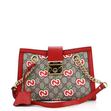 Gucci Padlock Chain Tote Printed GG Coated Canvas Small