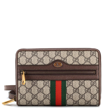 Gucci Ophidia Double Zip Crossbody Bag GG Coated Canvas Small