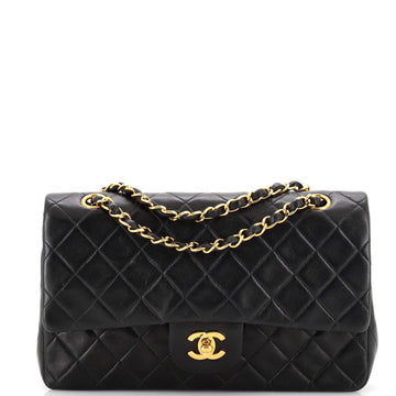 Chanel Vintage Classic Double Flap Bag Quilted Lambskin Medium