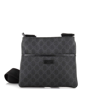 Gucci Flat Messenger Bag GG Coated Canvas Small
