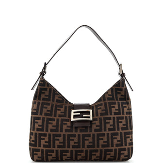 Fendi Vintage Shoulder Bag Zucca Canvas Medium