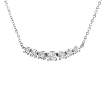 Tiffany & Co. East-West Pendant Necklace Platinum with Diamonds 0.37CT