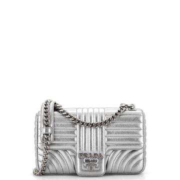 Prada Chain Flap Shoulder Bag Diagramme Quilted Leather Medium
