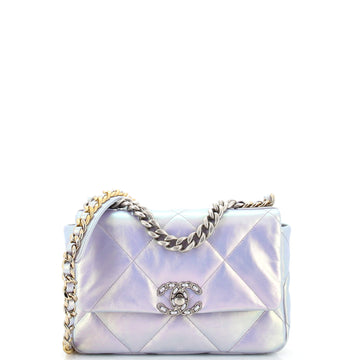 Chanel 19 Flap Bag Quilted Iridescent Calfskin Medium