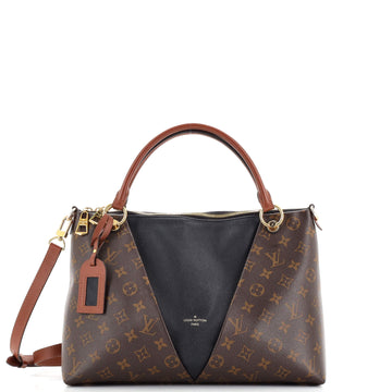 Louis Vuitton V Tote Monogram Canvas and Leather MM