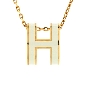 Hermes Pop H Pendant Chain Necklace Metal and Enamel