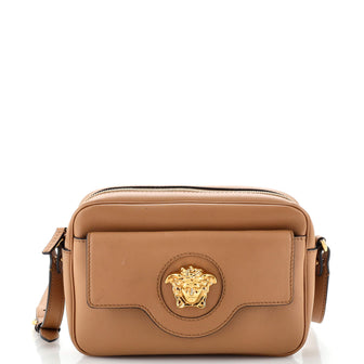 Versace La Medusa Flap Pocket Camera Bag Leather Small