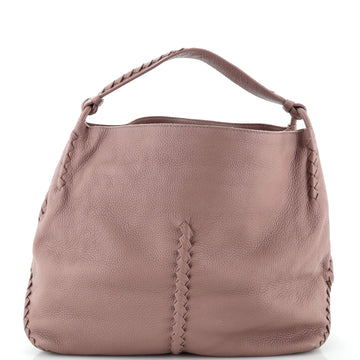 Bottega Veneta Open Hobo Cervo with Intrecciato Detail Medium