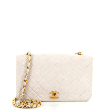 Chanel Vintage Full Flap Bag Quilted Lambskin Small