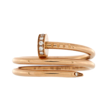 Cartier Juste un Clou Double Ring 18K Rose Gold and Diamonds Small