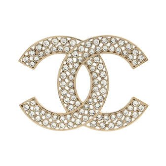 Chanel CC Brooch Metal with Crystals