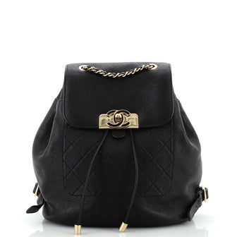 Chanel Data Center CC Flap Backpack Quilted Caviar Medium