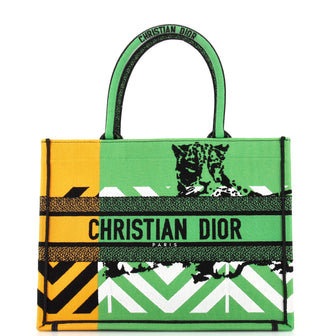 Christian Dior Book Tote Embroidered Canvas Medium