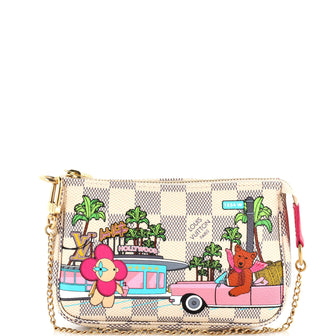 Louis Vuitton Pochette Accessoires Limited Edition Vivienne Xmas Damier Mini