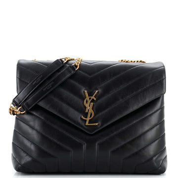 Saint Laurent Loulou Shoulder Bag Matelasse Chevron Leather Medium