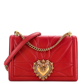 Dolce & Gabbana Devotion Crossbody Bag Quilted Leather Medium