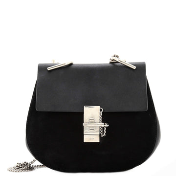 Chloe Drew Crossbody Bag Leather and Suede Small