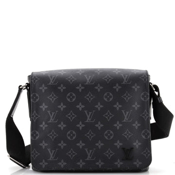 Louis Vuitton District Messenger Bag Monogram Eclipse Canvas PM