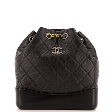 Chanel Gabrielle Backpack Quilted Aged Calfskin Small