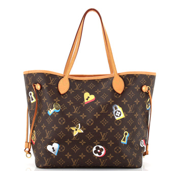 Louis Vuitton Neverfull NM Tote Limited Edition Love Lock Monogram Canvas MM