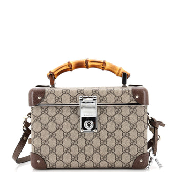 Gucci Bamboo Globe-Trotter Vanity Case GG Coated Canvas