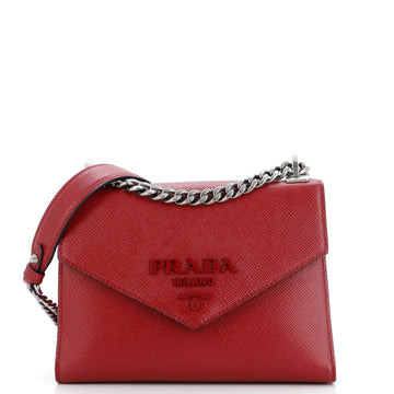 Prada Monochrome Shoulder Bag Saffiano Leather Small