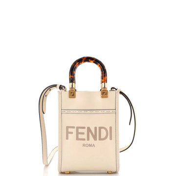 Fendi Sunshine Shopper Tote Leather Mini