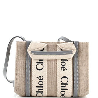 Chloe Woody Convertible Tote Canvas with Leather Mini