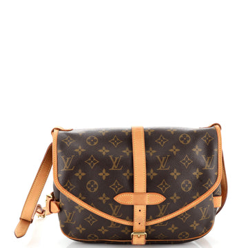 Louis Vuitton Saumur Handbag Monogram Canvas 30