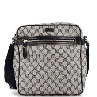 Gucci Front Zip Messenger GG Coated Canvas Medium