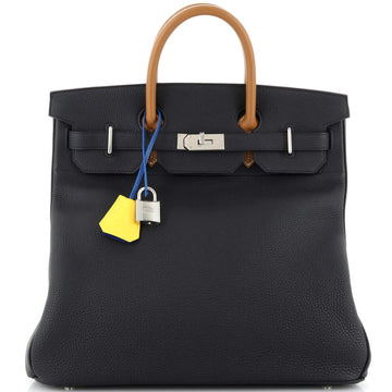 Hermes HAC Birkin Bag Multicolor Togo and Evercolor with Palladium Hardware 40