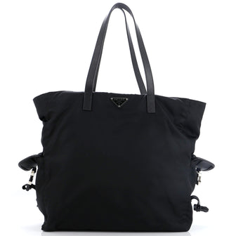 Prada Side Pocket Zipped Tote Tessuto Large
