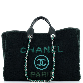 Chanel Deauville Tote Shearling Large