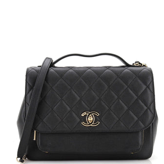 Chanel Business Affinity Flap Bag Quilted Caviar Large
