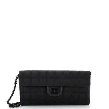 Chanel Travel Line Flap Bag Quilted Nylon East West