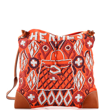 Hermes Silky City Bag Printed Silk and Leather PM