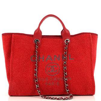 Chanel Deauville Tote Mixed Fibers Medium