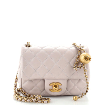 Chanel Pearl Crush Square Flap Bag Quilted Lambskin Mini