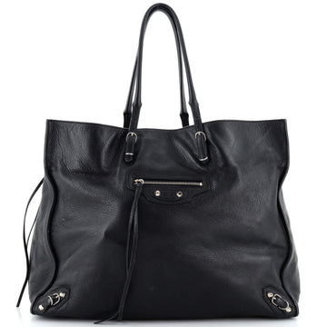 Balenciaga Papier A4 Zip Around Classic Studs Bag Leather Large