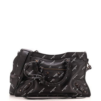 Balenciaga Logo City Classic Studs Bag Leather Small