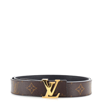 Louis Vuitton LV Initiales Reversible Belt Monogram Canvas and Leather Medium
