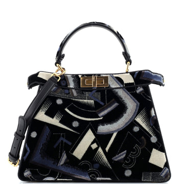 Fendi Peekaboo ISeeU Bag Printed Velvet Medium