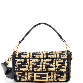 Fendi Baguette NM Bag Zucca Raffia Medium