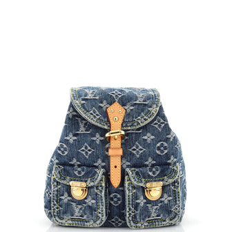 Louis Vuitton Sac a Dos Drawstring Backpack Denim PM
